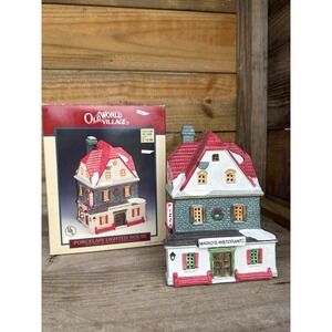 Old World Village Mario's Ristorante 1993 Lemax Christmas Village Original Box
